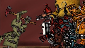 [Dc2/FNAF] springtrap vs nightmare animatronics (five nights at freddy