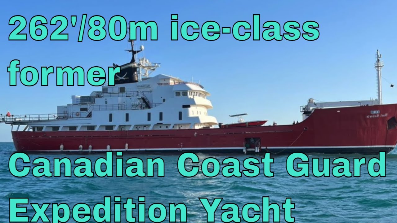 262' / 80.8 meter ice-class ex-Canadian Coast Guard vessel was converted into a pirate-themed expedition yacht. It is now being offered for sale at a fraction of its original conversion costs.  