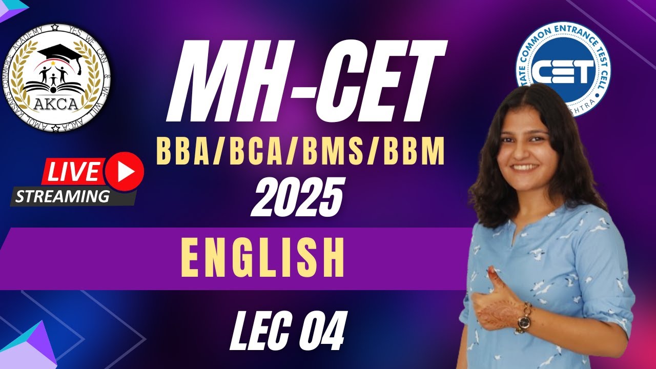 English| Demo Lec 04 | MH CET 2025 | BBA/BCA/BMS/BBM | New Batch | AKCA#education