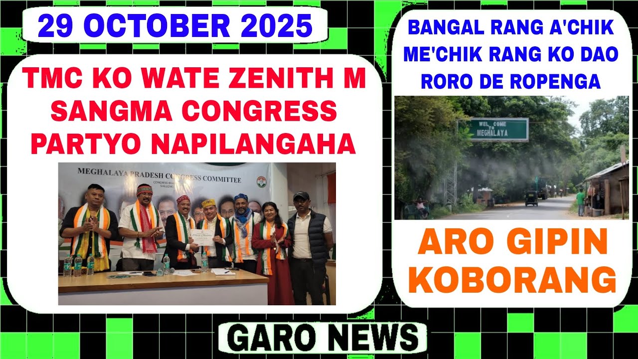 Новости Гаро: 29 октября 2025 г./Результаты выборов партии Конгресса Зенит Сангма