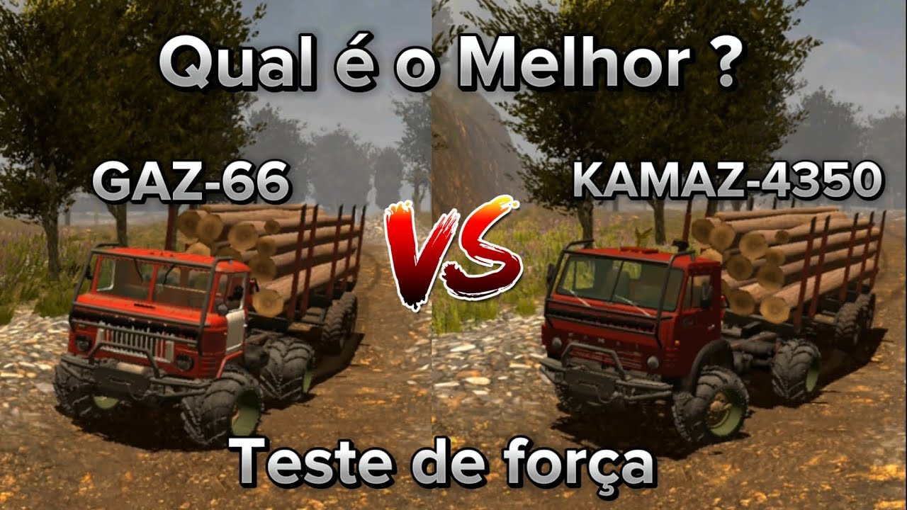 RTHD KAMAZ 4350 VS GAZ 66 Qual é o Melhor ? | Teste de caminhões