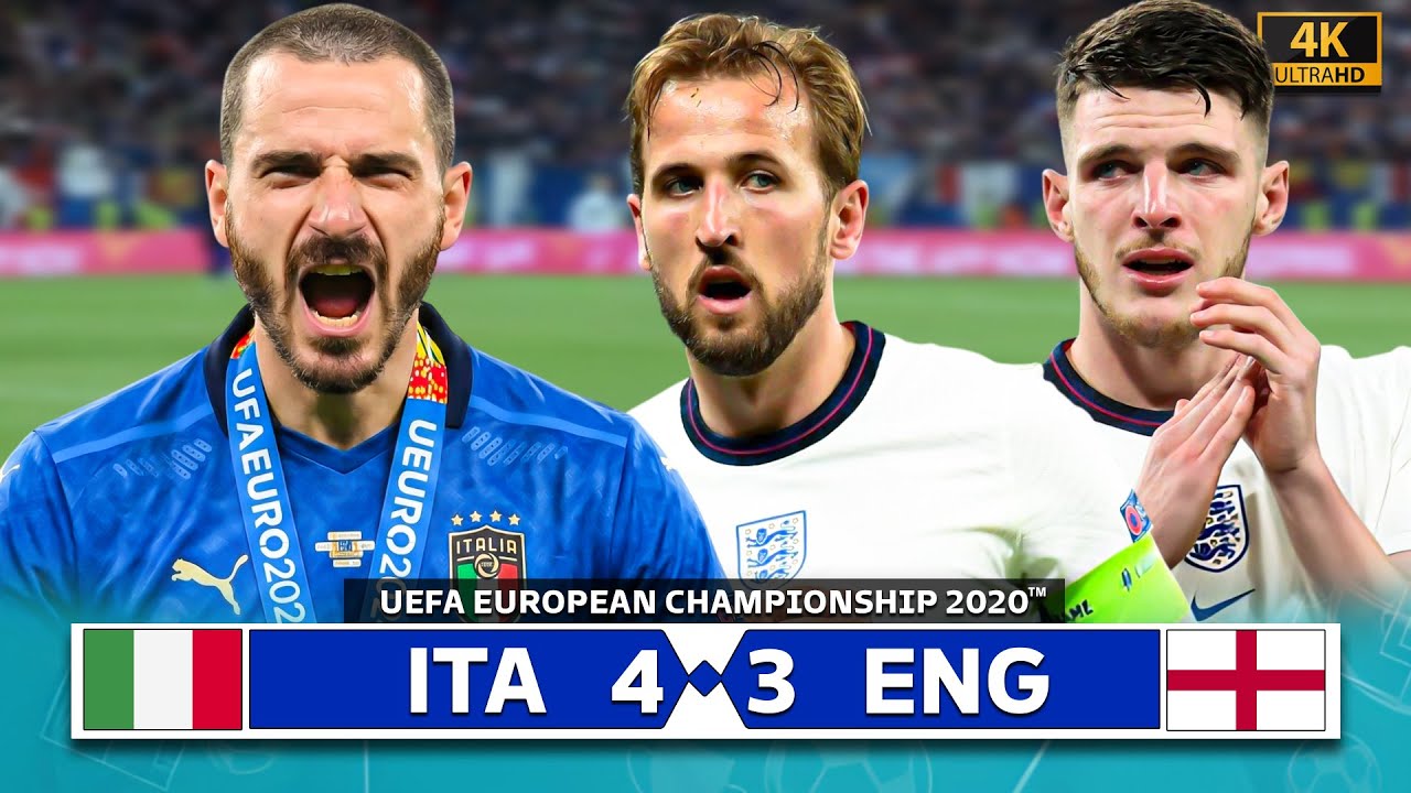 ITALY EUROPEAN CHAMPIONS! 🏆The England's Curse Continues! Italy 1-1 England (3-2 pen) ⚽4K UHD 🎬