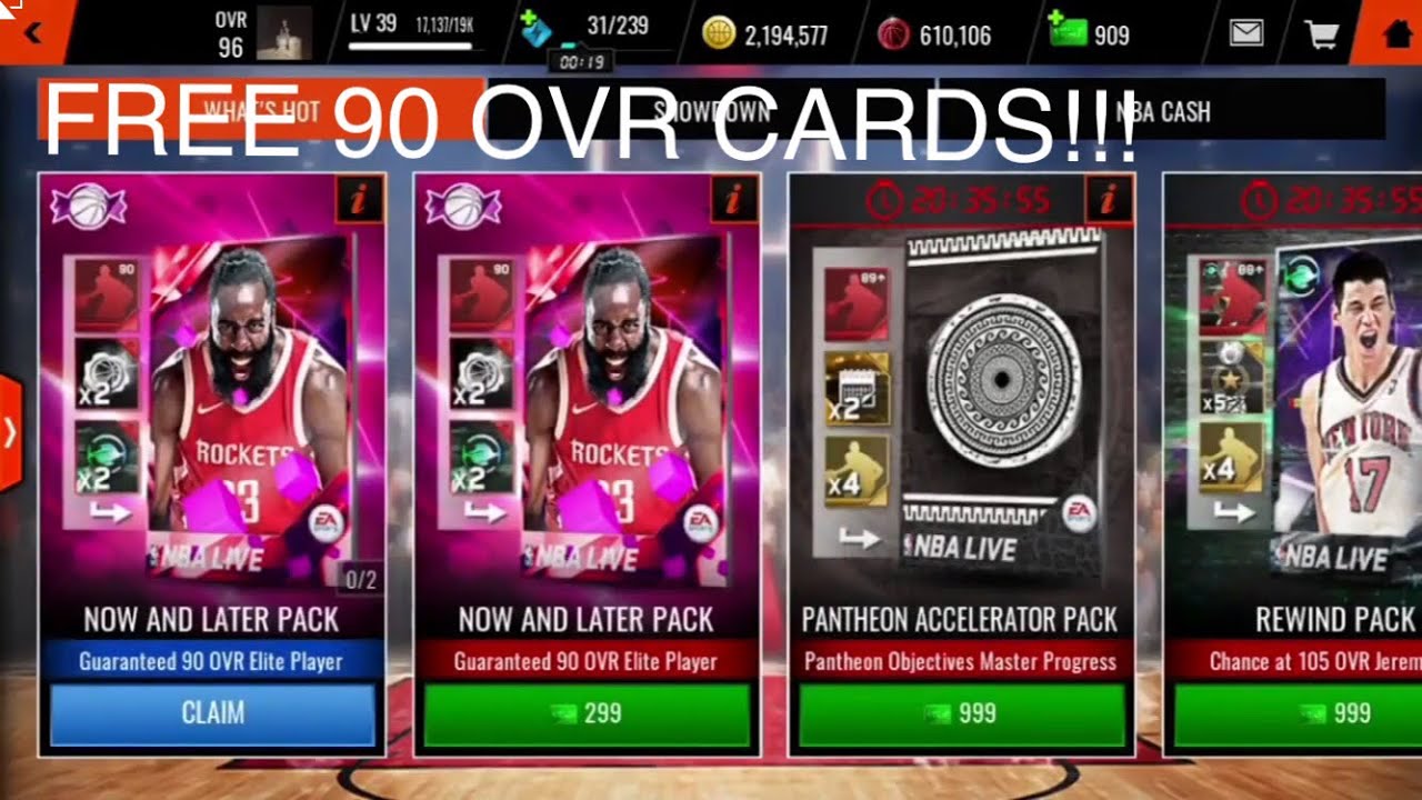 FREE 90 OVR ELITE PLAYERS IN NBA LIVE MOBILE!!!