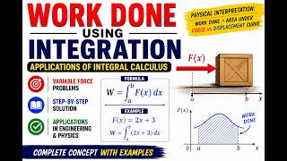 How to Find Work Using Integration with Examples | Integral Applications | Calculus Applications