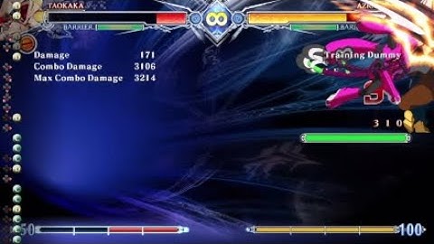BlazBlue Central Fiction-3.8k Taokaka combo