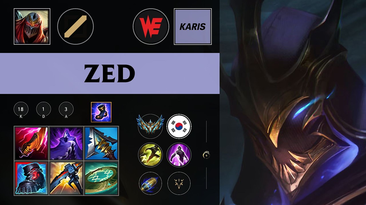 WE Karis) Zed Mid vs Ahri - KR Challenger Patch 26.10 - YouTube