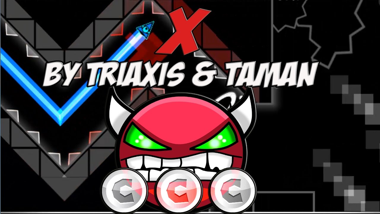 Geometry Dash [2.0] (Demon) - X by TriAxis & TamaN - YouTube