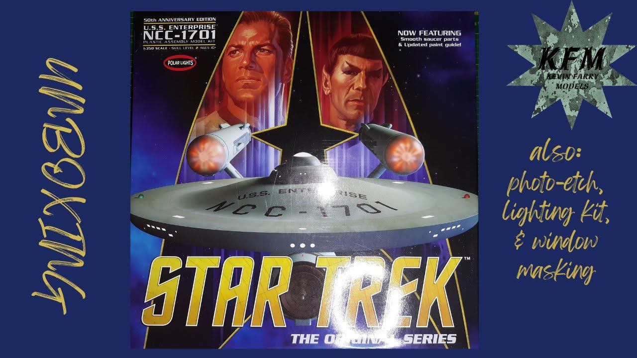 POLAR LIGHTS 1/350 STAR TREK ENTERPRISE NCC-1701 (TOS) UNBOXING