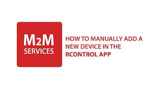 RControl app: Manually add a new device