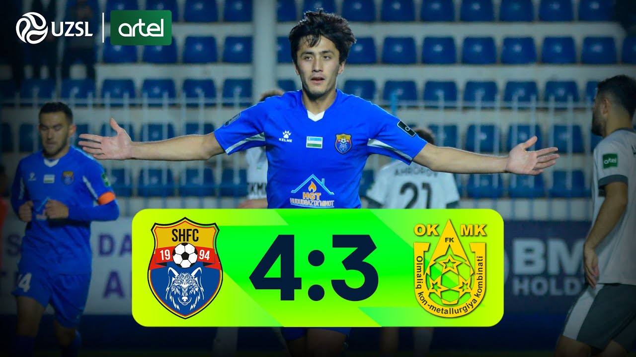 Superliga 27-tur. Sho‘rtan - OKMK bahsida kiritilgan gollar va xavfli vaziyatlar (Highlights)