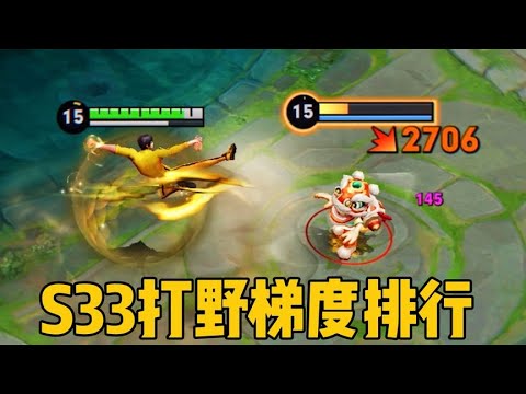 S33赛季打野梯度排行：野区真神降临！