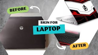 applying skin on old laptop........