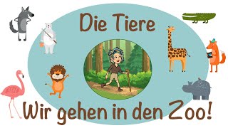 Die Tiere / Wir gehen in den Zoo / Deutsch lernen / German wild animals / Almanca Hayvanlar screenshot 4