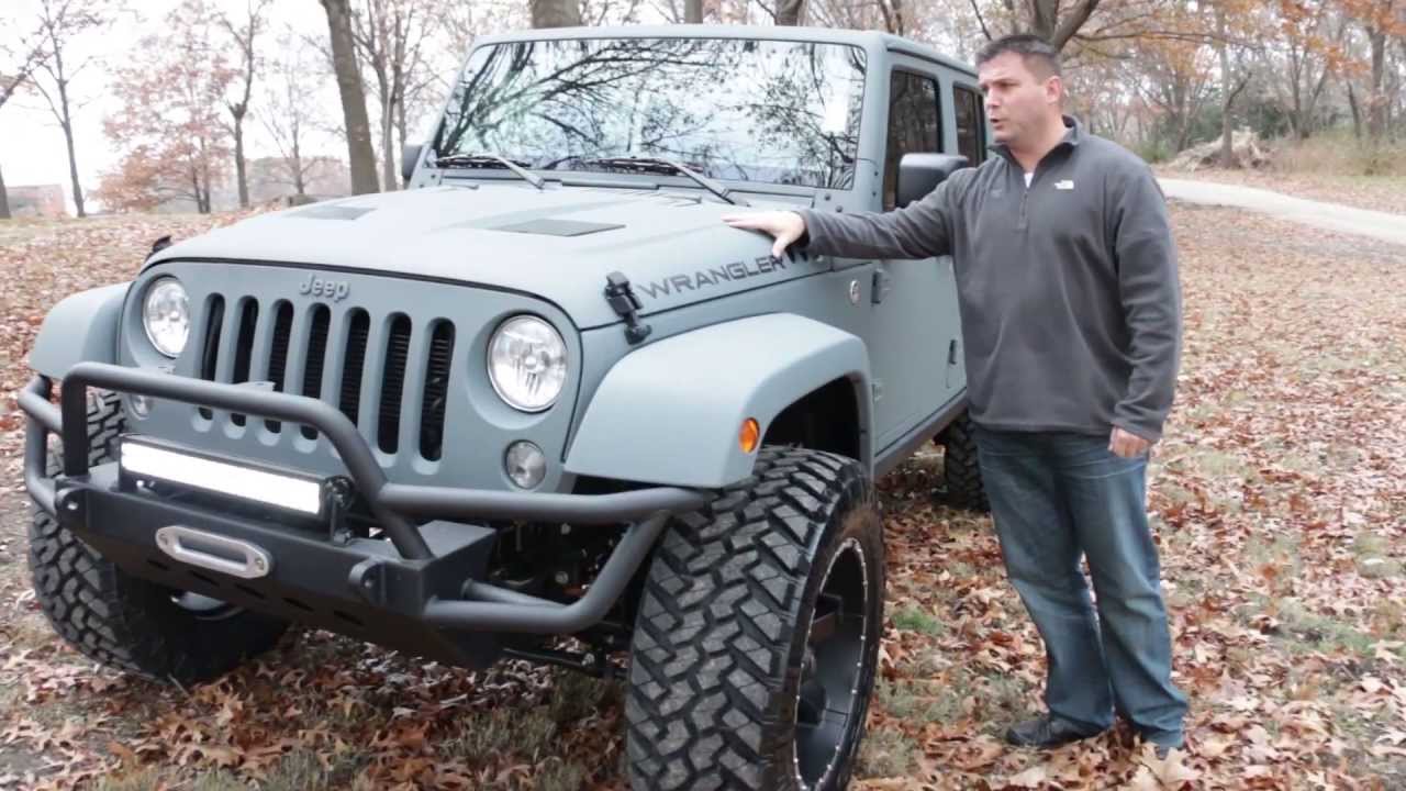 2015 Jeep Wrangler Sahara with Kevlar Spray 4 Inch Lift 35