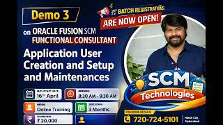 Oracle Fusion SCM Demo 3 | User Creation + Technical Concepts (Full Guide)#oraclefusion #scm
