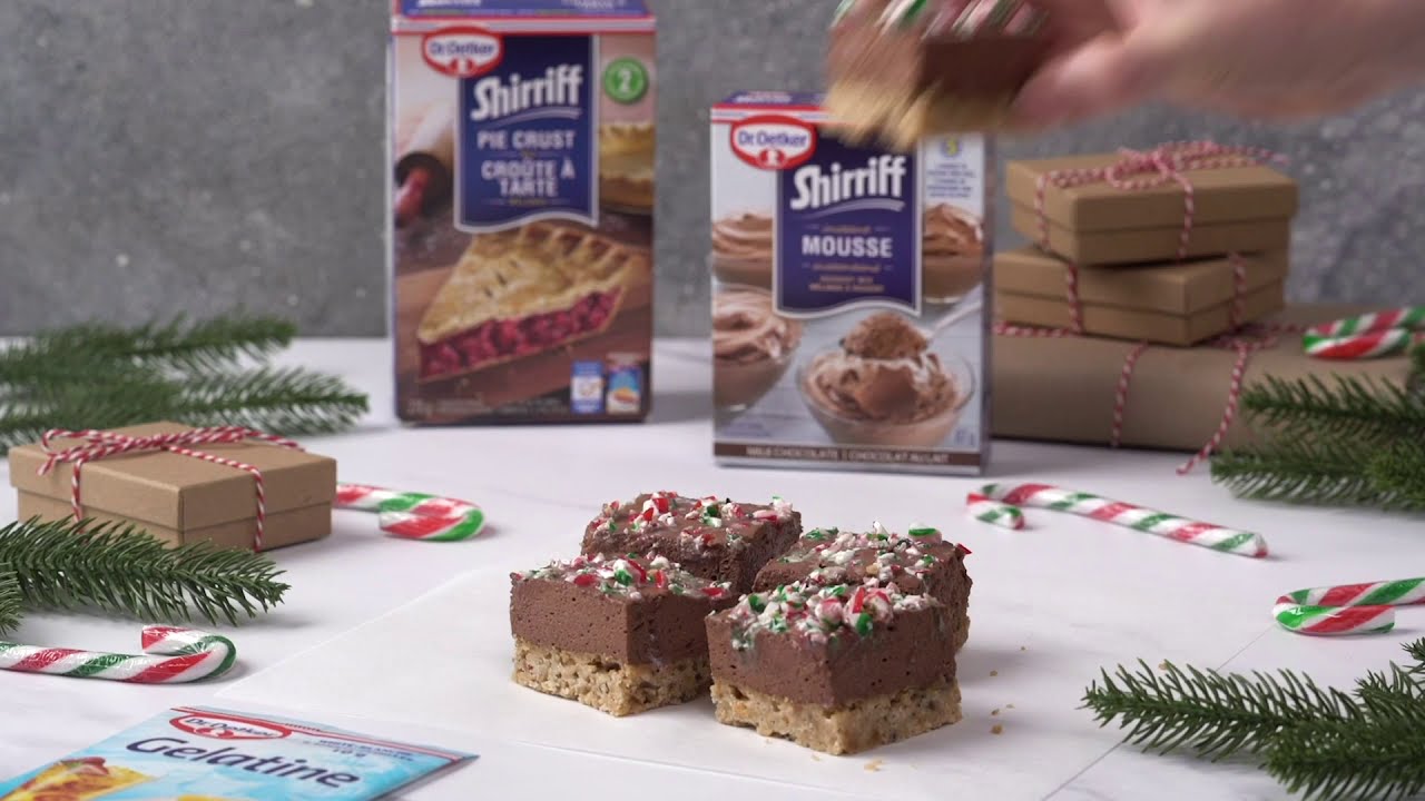 Chocolate Peppermint Mousse Bars ENG 6SEC - Looks delicious!