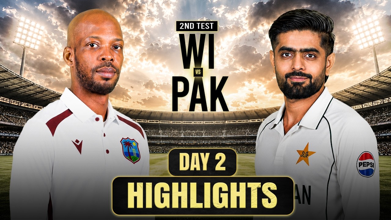 West Indies vs Pakistan | 2nd Test | Day 2 Highlights | tapmad | PKWI26