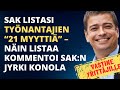 Sak listasi tynantajien 21 myytti  nin listaa kommentoi saksta johtaja jyrki konola