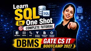 SQL One Shot for GATE CS/IT 2027 | DBMS Complete Tutorial | Queries, Joins, Group By