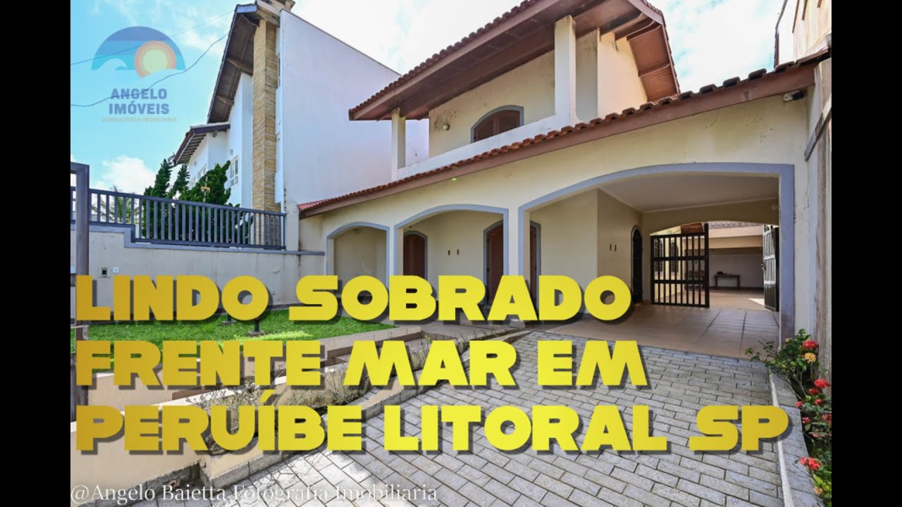 Oportunidade! Sobrado com 5 dormitórios frente ao mar em Peruíbe Litoral SP