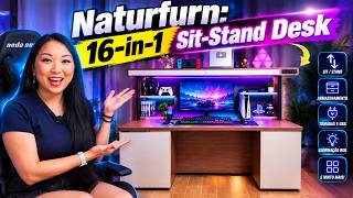 Naturfurn 16 in 1 Sit Stand Desk for Every Mode of Your Day