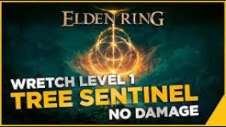 Elden Ring - Level 1 Wretch vs Draconic Tree Sentinel [Solo, No Damage]