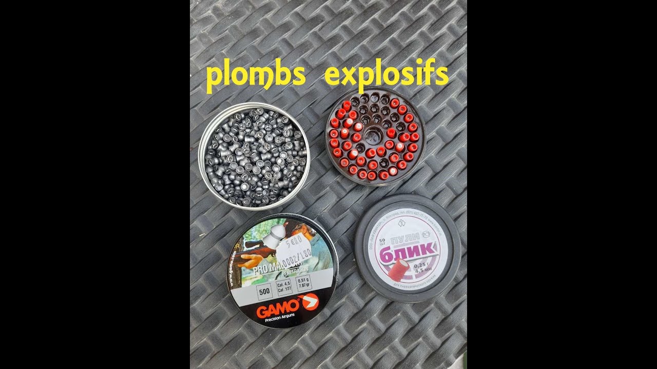 Tir plombs explosifs 4,5mm blick air rifle explosive test