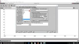 FTIR Experiment setup in Omnic Software (Thermo Nicolet Instrument)