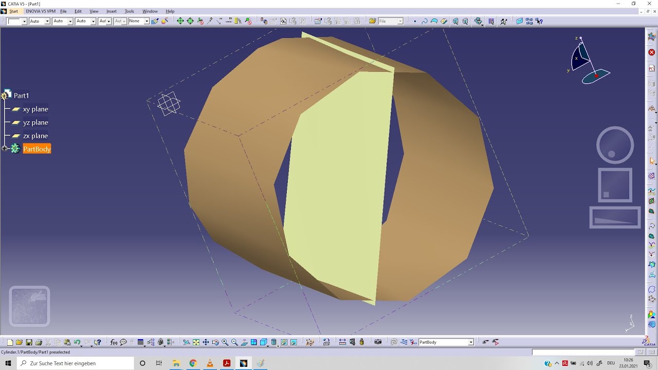 Catia v5 085: Reverse Engineering (Fori, Superfici Curve e Piane) - YouTube