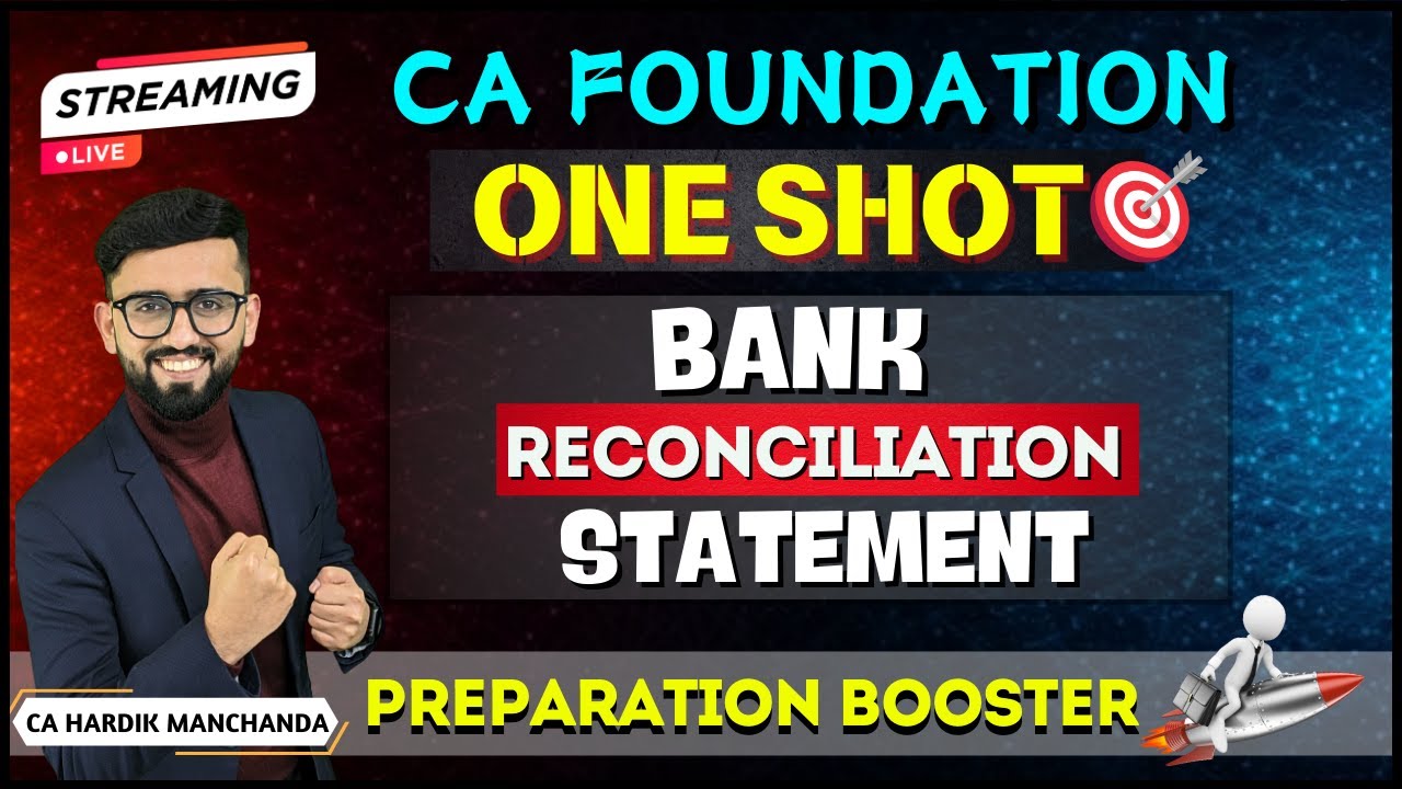 CA Foundation Accounts - ONE SHOT | Bank Reconciliation Statement (BRS) | Most Important Questions |