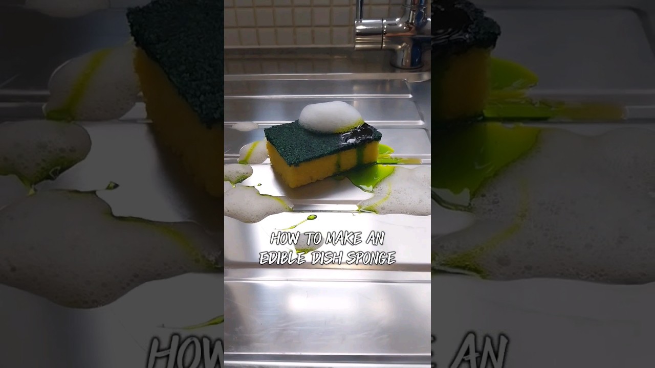 how to make my edible dish sponge dessert #foodillusion #dessert #everythingiscake