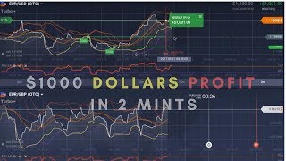 How to Make money in 2 mints $1000 dollars in 2 mints binary options- IQ options