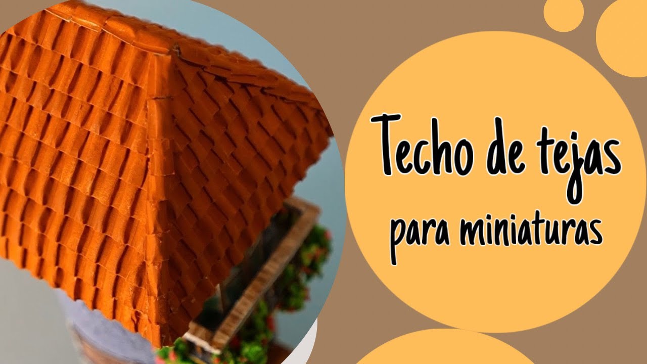 Techo de tejas para miniaturas (con carton)