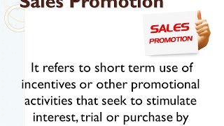 Sales promotion techniques