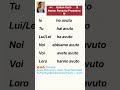 Italian Verb "Avere" Passato Prossimo | Verbo Italiano- Avere 🇮🇹#learnitalian #shorts #italiaonline