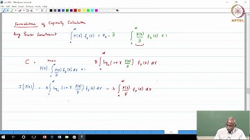 Capacity of wireless channels - Formulation of capacity calculation (Part-3) #swayamprabha #ch19