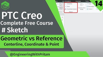 Geometric vs Reference in PTC Creo | Center Line, Point and coordinate System | #14