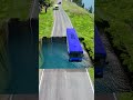 Bus crossing large water pit #15 | #beamngdrive #monstertruck #beamng #carsvsstairs #beamngpotholes