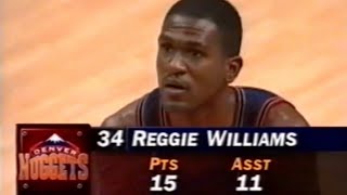 Reggie Williams Nuggets 17pts 12asts vs Suns (1995)