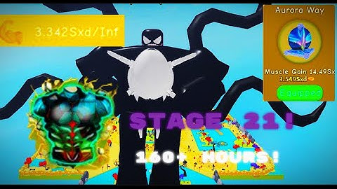 Getting stage 21! In Lifting Simulator (160+ hours)