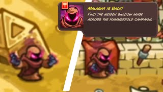 Malgar Is Back - Find The Hidden Shadow Mage Kingdom Rush Vengeance Hammerhold Dlc Achievement