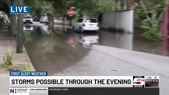 VIDEO: Flood Advisory issued amid heavy rain, high tide in Charleston