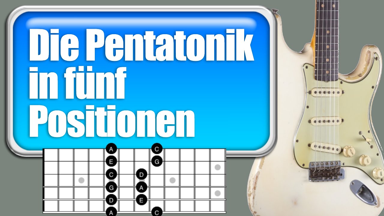Gitarre Pentatonik 5 Positionen - Pentatonik 5 Lagen - Pentatonik ...