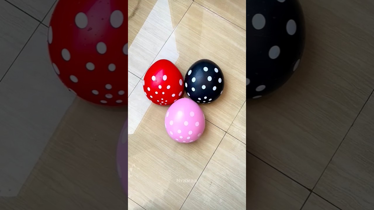 3 Color Balloon Orbeez Popping 🔴⚫⚪ 