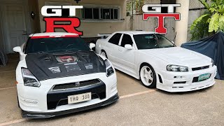 NISSAN GTR R35 vs NISSAN GTT R34!!!