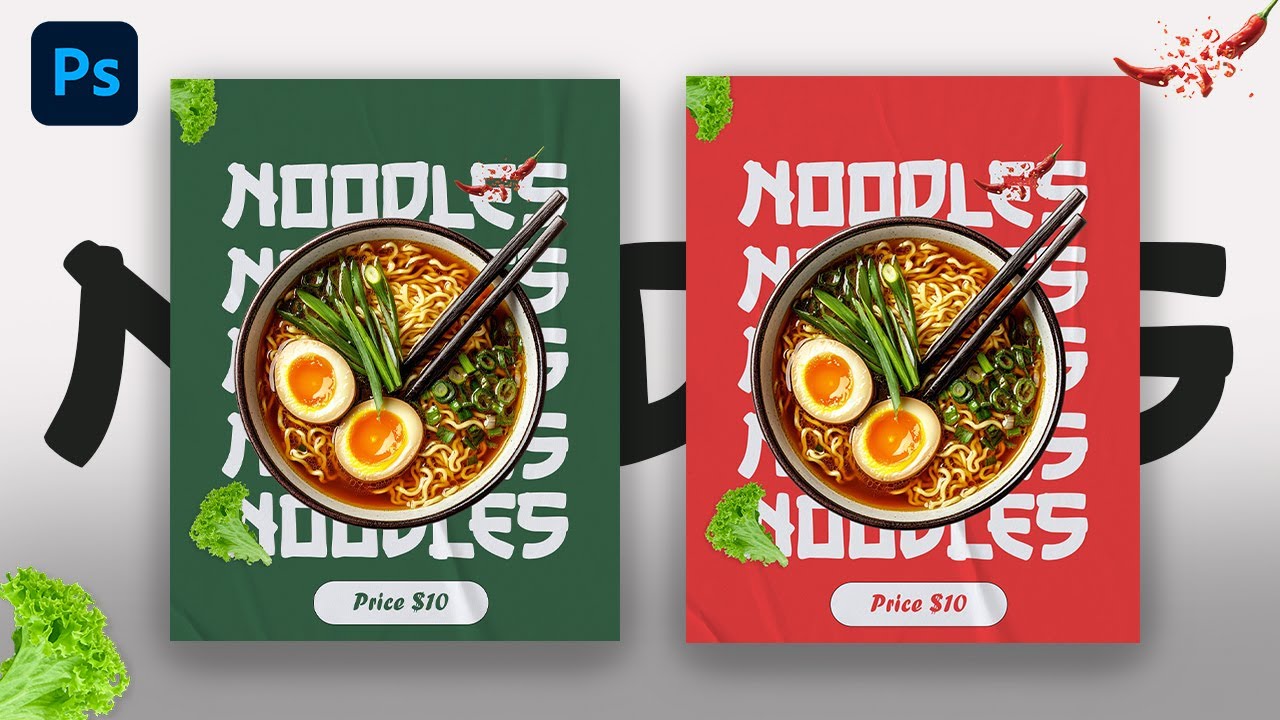Food Poster Design in Photoshop With Free PSD + Assets | Full tutorial