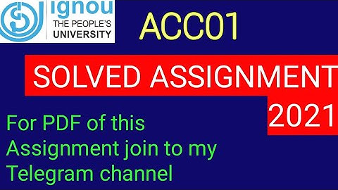 ACC01 SOLVED ASSIGNMENT 2021