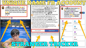 How To Make Unique Name Facebook Account Easy Method | New Symbol | 2020