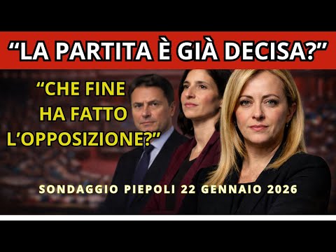 Video Sondaggi politici oggi: Fratelli dItalia vola, PD cresce | Piepoli 22 gennaio 2026!