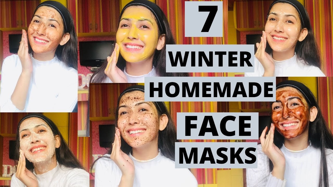 7 WINTER homemade FACE MASKS for dry skin, dull skin | 7 WINTER FACE ...